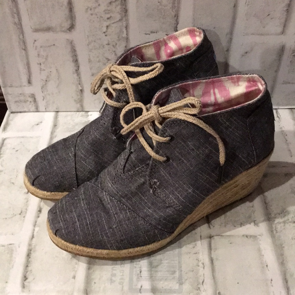 COPY - Toms wedge ankle boots size 7